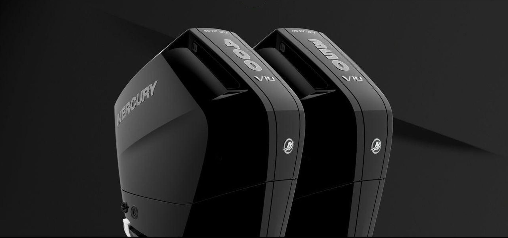 Black Mercury 400 HP outboard boat engine from Motor Marine Services, Ireland